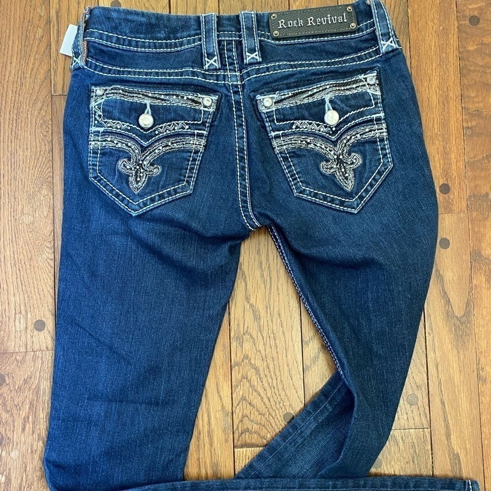 ROCK Revival Deeka Straight Stretch of Blue Jeans